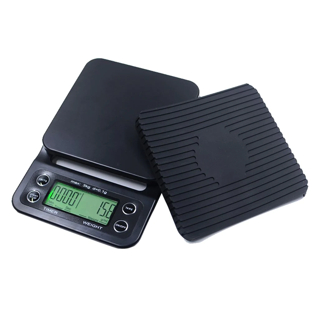 Digital Coffee Scale With Timer & Heat Mat LCD