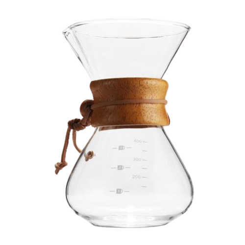 Glass coffee pot 600 ml- wood