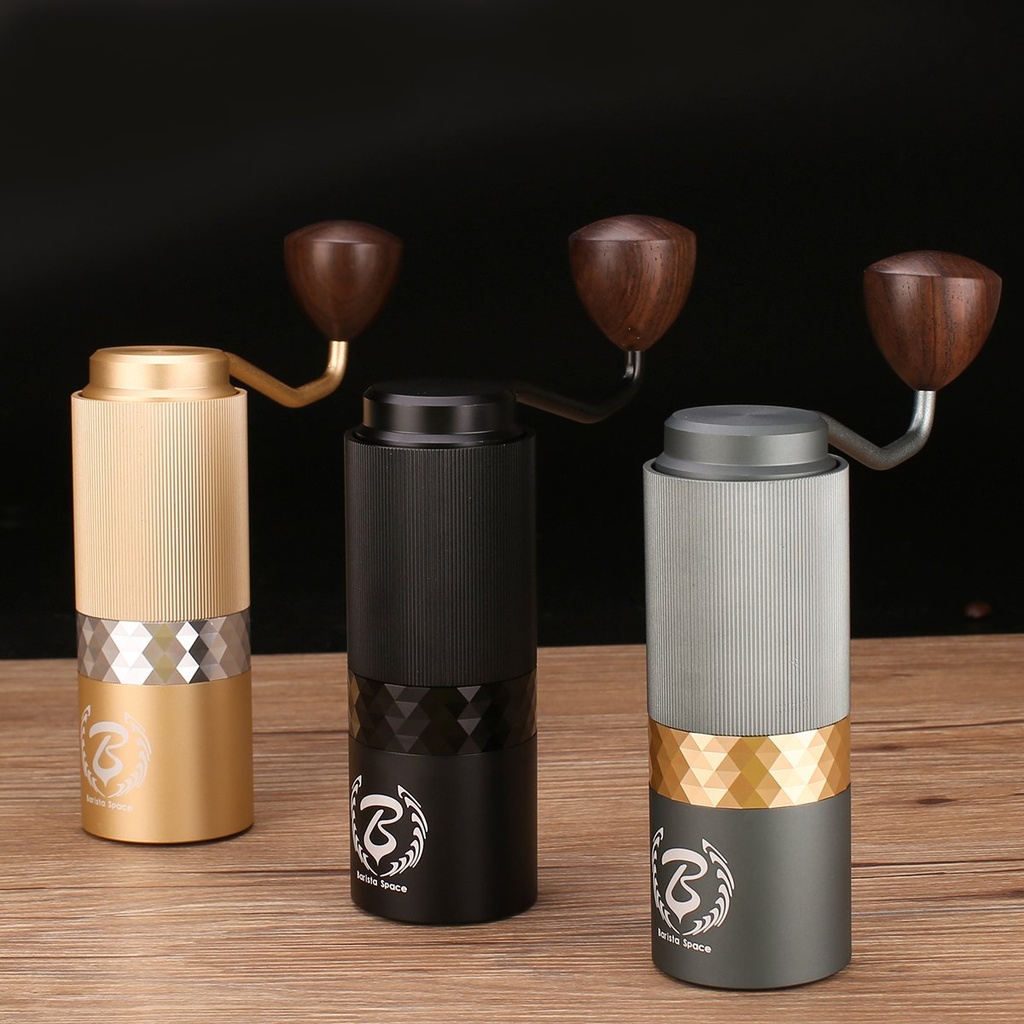 Hand Coffee Grinder Golden/Green /Wooden