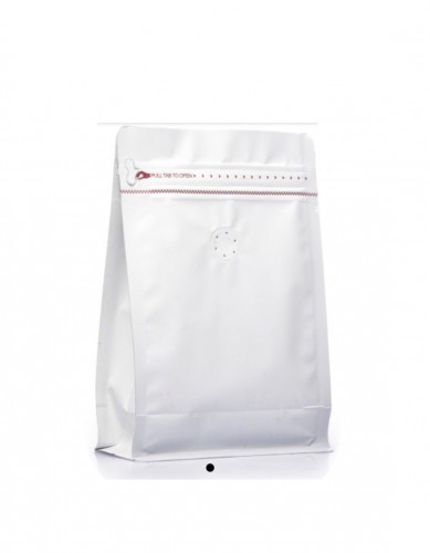 COFFEE BAG ZIPPER -WHITE 250 g
