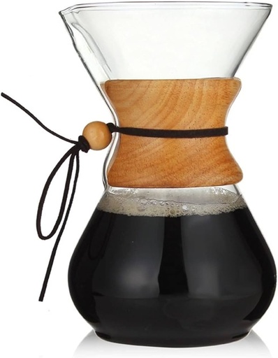 Glass coffee pot 800 ml- wood